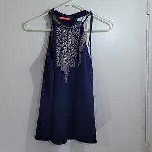 Lulumari Women's Sleeveless Top Navy Size Small